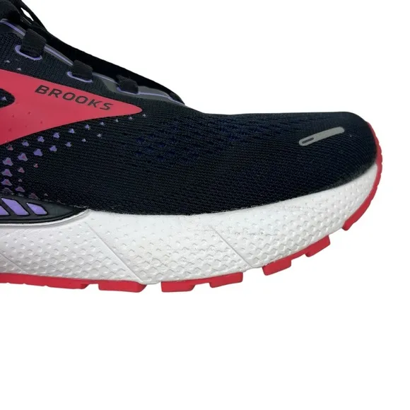 Brooks Adrenaline GTS 22 Womens 10 Shoes Black Purple Coral Support Road Running