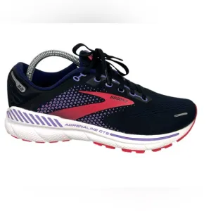 Brooks Adrenaline GTS 22 Womens 10 Shoes Black Purple Coral Support Road Running