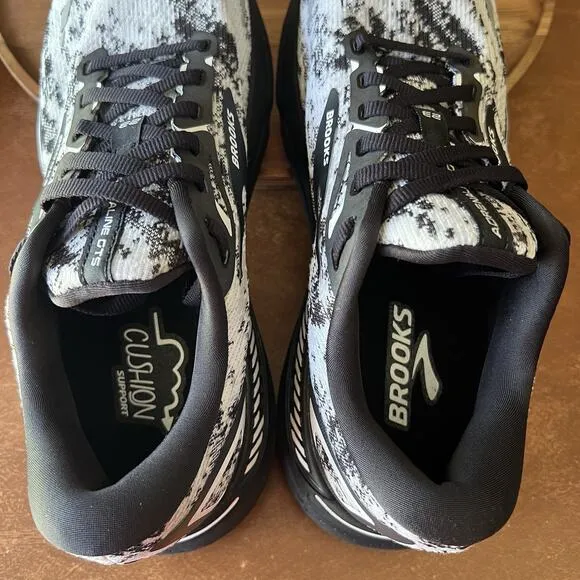 Brooks Adrenaline GTS 23 Mens 9 Road Running Shoes Sneakers Stability Black