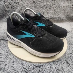 BROOKS Ariel 20 Road Running Shoes Black Blue Women's Size 7.5 Extra Wide