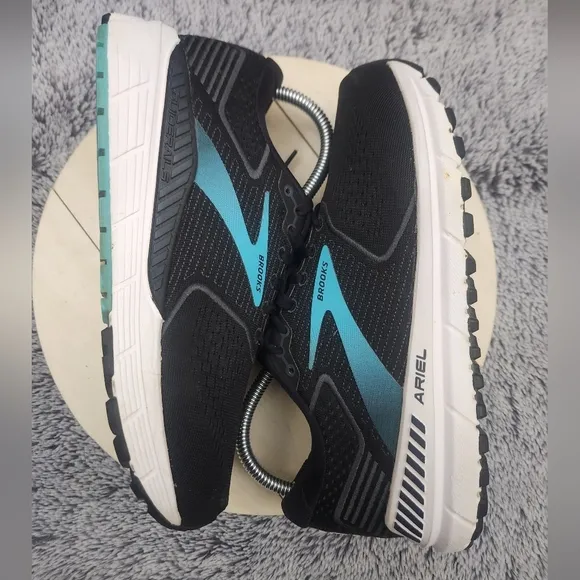 BROOKS Ariel 20 Road Running Shoes Black Blue Women's Size 7.5 Extra Wide