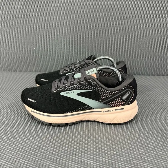 Brooks Ghost 14 Black Pearl Peach Womens Athletic Road Running Sneaker Size 6