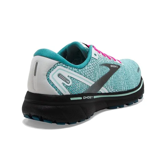 Brooks Ghost 14 Women's Running Shoes Blue Light Teal Gray and Pink Size 8