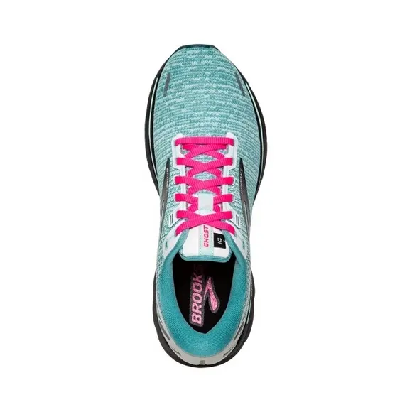 Brooks Ghost 14 Women's Running Shoes Blue Light Teal Gray and Pink Size 8