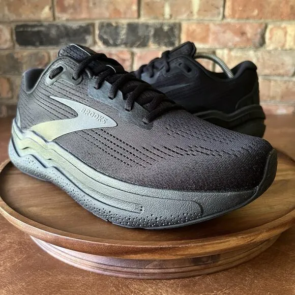 Brooks Ghost MAX Women's 11.5 Men's 10 Triple Black Road Running Sneakers Shoes