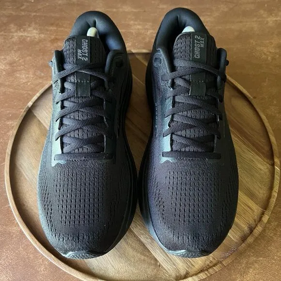 Brooks Ghost MAX Women's 11.5 Men's 10 Triple Black Road Running Sneakers Shoes