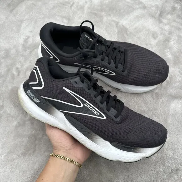 Brooks Glycerin 21 Shoes Mens 12.5 Black White Road Jogging Cushion Support