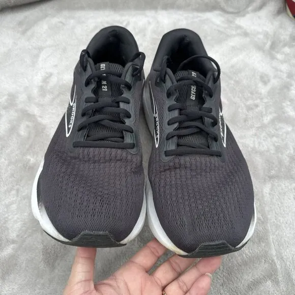 Brooks Glycerin 21 Shoes Mens 12.5 Black White Road Jogging Cushion Support