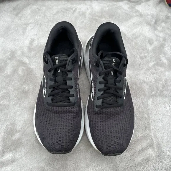 Brooks Glycerin 21 Shoes Mens 12.5 Black White Road Jogging Cushion Support