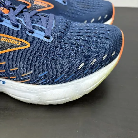Brooks Glycerin GTS 20 Shoes Mens‎ 9 Wide Blue Depths Palace Orange Road Running