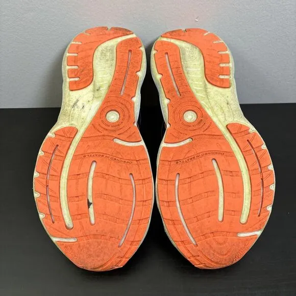 Brooks Glycerin GTS 20 Shoes Mens‎ 9 Wide Blue Depths Palace Orange Road Running