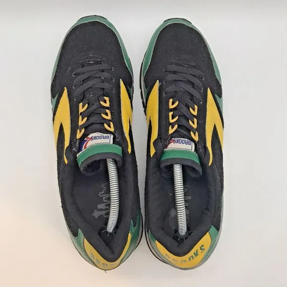 Brooks Heritage Chariot 1101781D705 Shoes Men's 13D Black Green Gold Low Sneaker