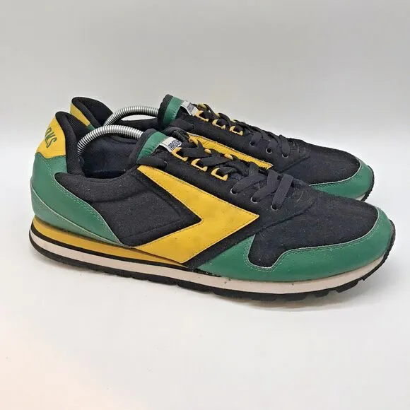 Brooks Heritage Chariot 1101781D705 Shoes Men's 13D Black Green Gold Low Sneaker