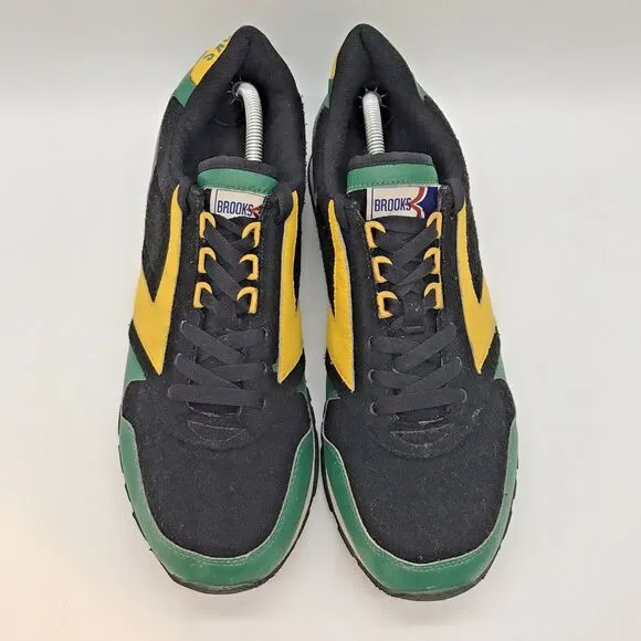 Brooks Heritage Chariot 1101781D705 Shoes Men's 13D Black Green Gold Low Sneaker
