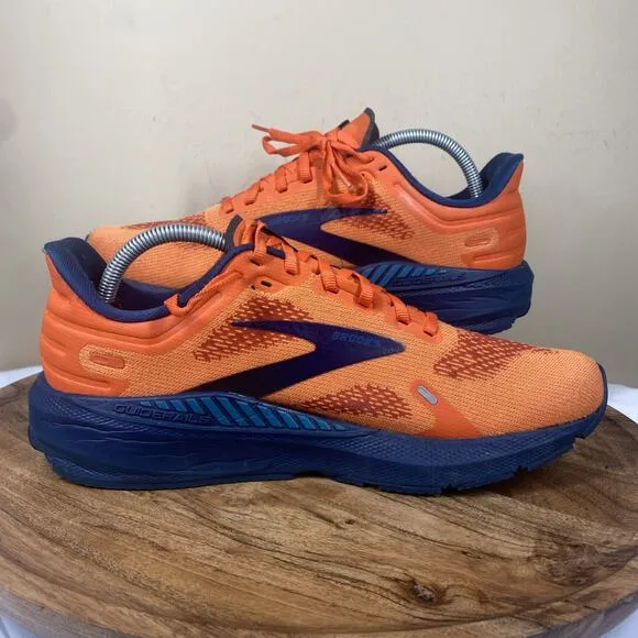 Brooks Launch GTS 9 Orange Mens Orange And Blue Size 10 D Running Shoes