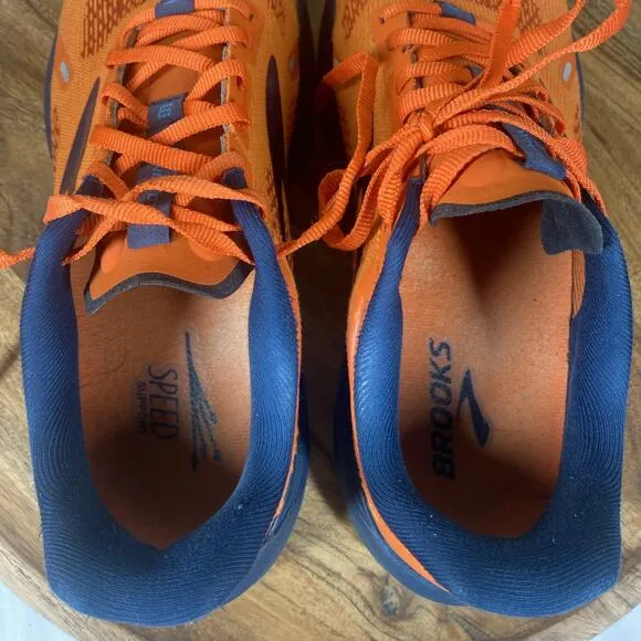 Brooks Launch GTS 9 Orange Mens Orange And Blue Size 10 D Running Shoes