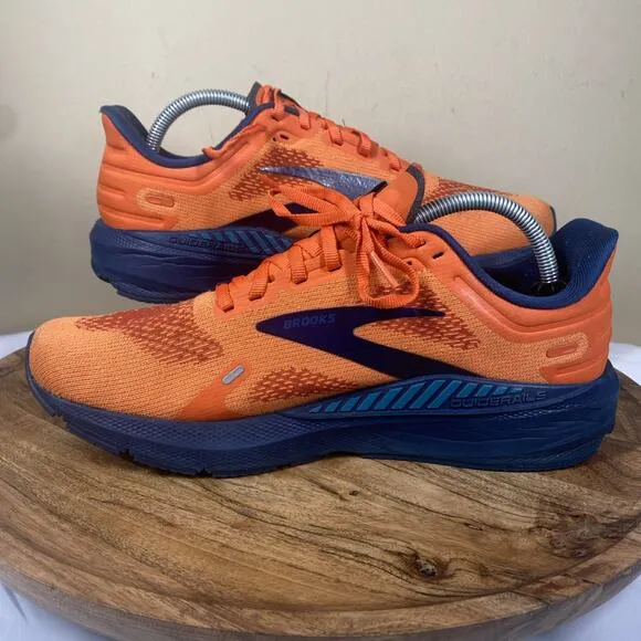 Brooks Launch GTS 9 Orange Mens Orange And Blue Size 10 D Running Shoes