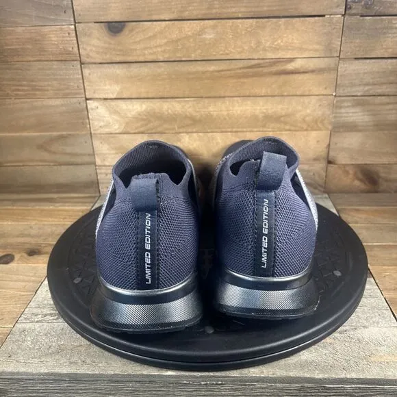 Brooks Levitate 4 LE Blue Grey Mens Sz 9 Slip On Road Running Shoes Trainers