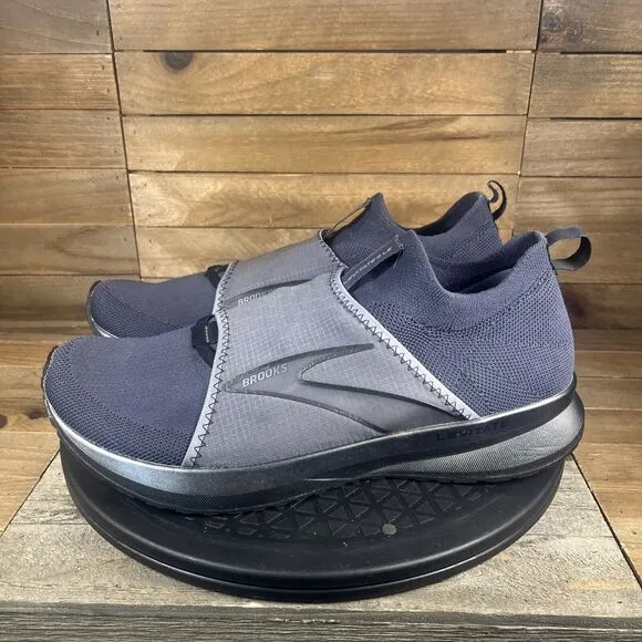 Brooks Levitate 4 LE Blue Grey Mens Sz 9 Slip On Road Running Shoes Trainers