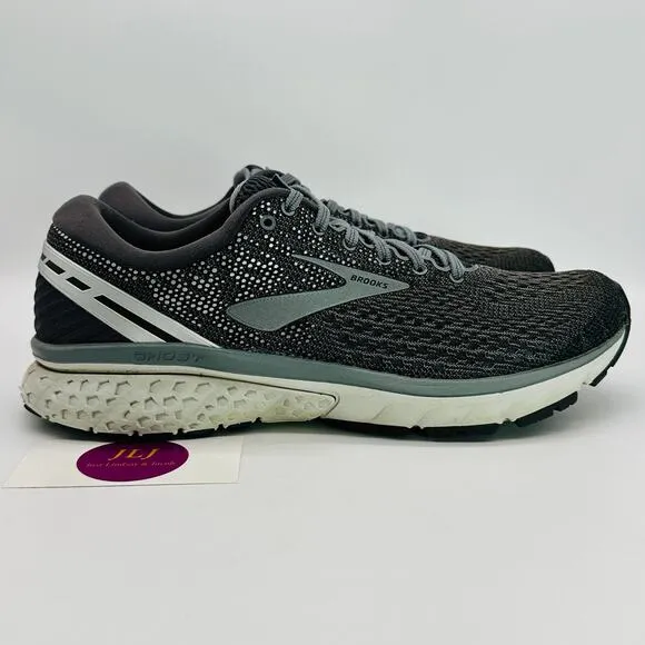 Brooks Men's Ghost 11 Road Running Shoes Ebony/Gray/Silver 1102881D003 Size 9.5