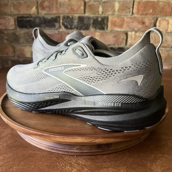 Brooks Mens Glycerin GTS 22 Supportive Gray Road Running Shoes Sneakers 13 D