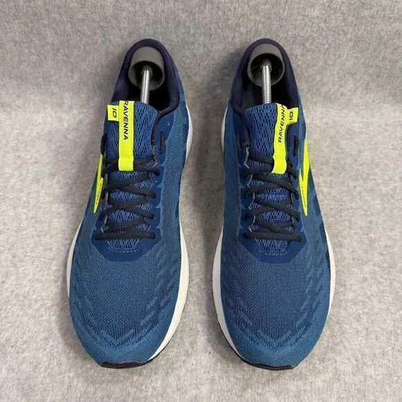 Brooks Mens Shoes Size 11.5 Ravenna 10 Blue Athletic Running Sneaker 1102981D479