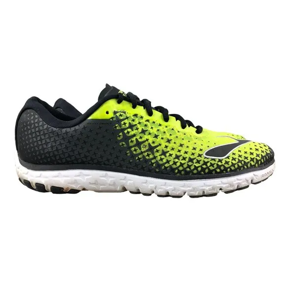 Brooks Men's Size 10.5D Pureflow 5 Yellow Black Running Sneakers 1102161D781