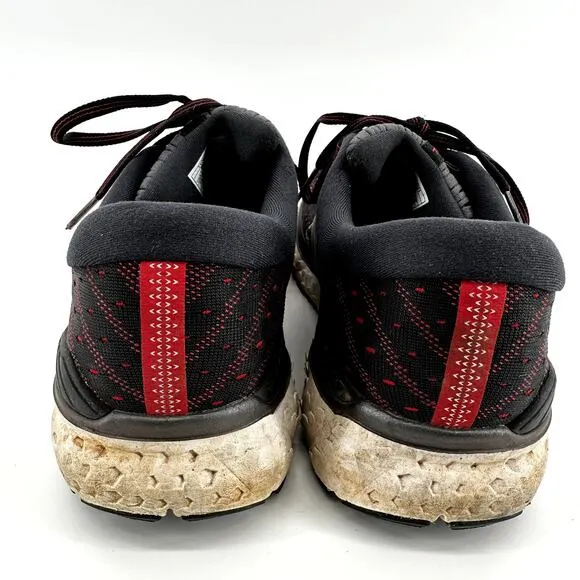 Brooks Transcend 6 Running Shoes Trail Workout Outdoor Lace Up Black Red 11M