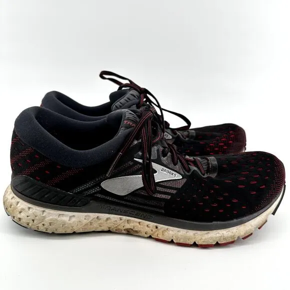 Brooks Transcend 6 Running Shoes Trail Workout Outdoor Lace Up Black Red 11M