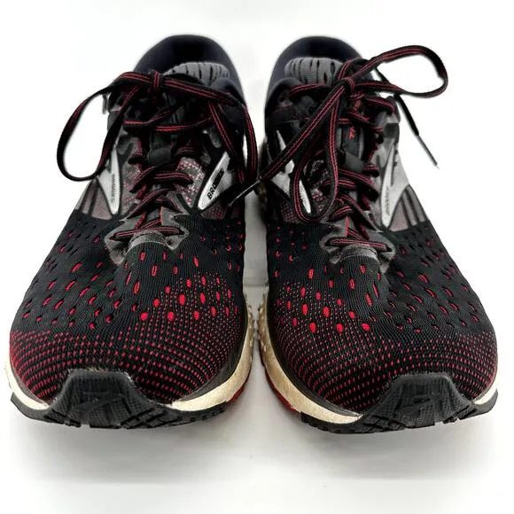 Brooks Transcend 6 Running Shoes Trail Workout Outdoor Lace Up Black Red 11M