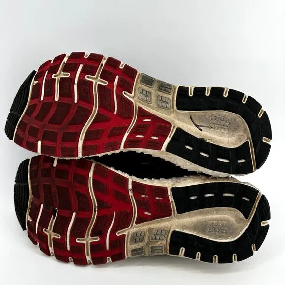 Brooks Transcend 6 Running Shoes Trail Workout Outdoor Lace Up Black Red 11M