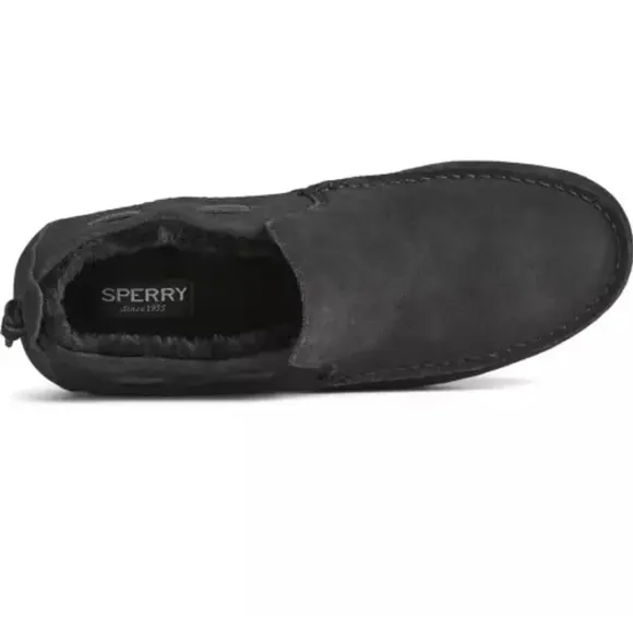 💥BUY 2 GET 1 FREE Men's Sperry Moc-Sider WR Suede Shoes, Black &amp; Navy Orig $80