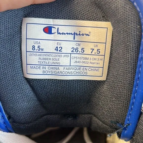 Champion 3 on 3 Hi Top Black Multi-color Men's Shoes