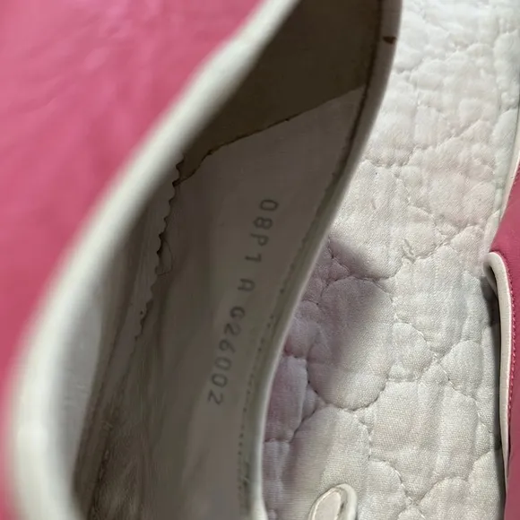 Chanel Pink and White Women's Ballet Flat Shoes sz 42