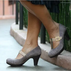 Chie Mihara Konan Gray‎ Suede Pumps Size 38.5, US 8.5