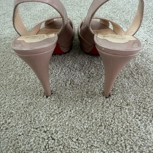 Christian Louboutin Women's Nude Slingback Heels