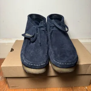 Clarks Men's Navy Suede Shoes