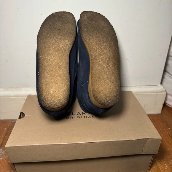 Clarks Men's Navy Suede Shoes