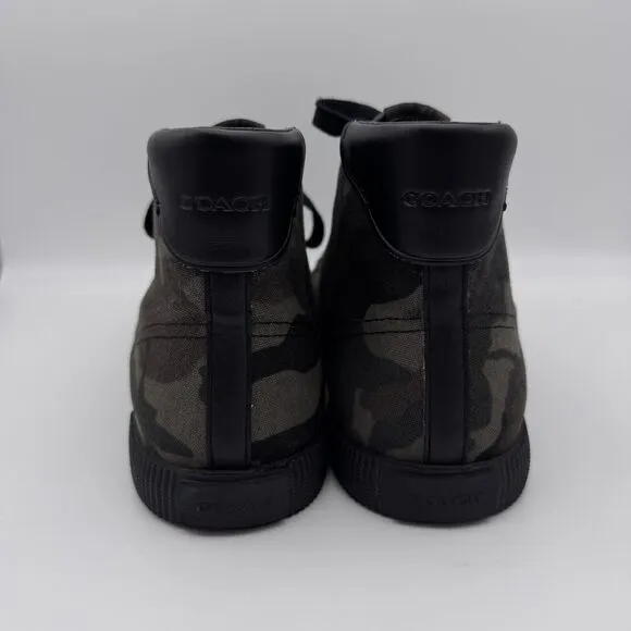 Coach High Top Sneakers Mens 13 Camo Print C207 Shoes Streetwear