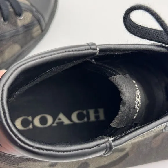 Coach High Top Sneakers Mens 13 Camo Print C207 Shoes Streetwear