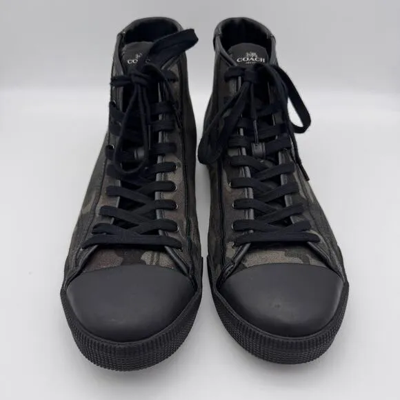 Coach High Top Sneakers Mens 13 Camo Print C207 Shoes Streetwear