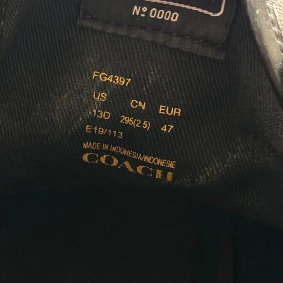 Coach High Top Sneakers Mens 13 Camo Print C207 Shoes Streetwear