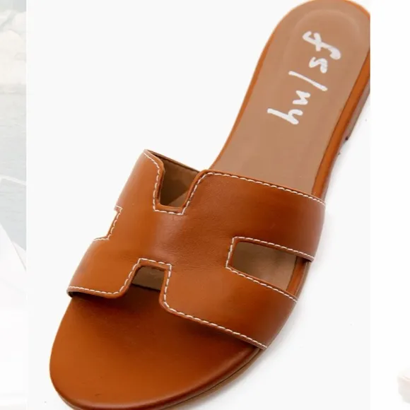 Cognac Leather Alibi SandalsFRENCH SOLE