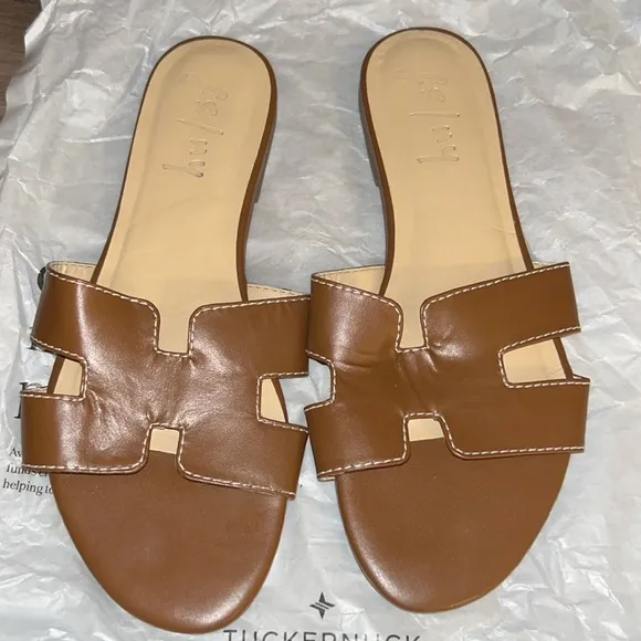 Cognac Leather Alibi SandalsFRENCH SOLE