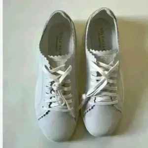 Cole Haan Grand  Modern Tennis Sneaker white silver Leather US Women's 5 B