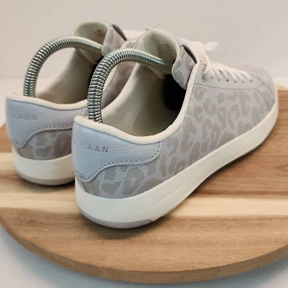 Cole Haan GrandPro Arctic Ice Leopard Print Tennis Sneakers Women's Size 8.5 B