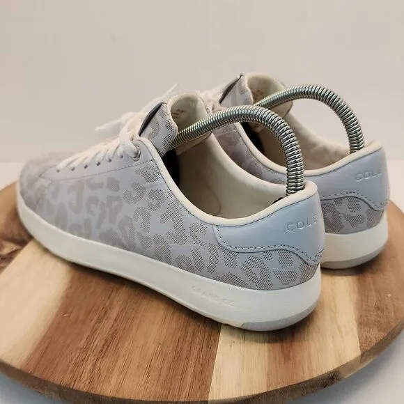 Cole Haan GrandPro Arctic Ice Leopard Print Tennis Sneakers Women's Size 8.5 B