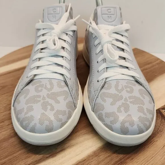 Cole Haan GrandPro Arctic Ice Leopard Print Tennis Sneakers Women's Size 8.5 B