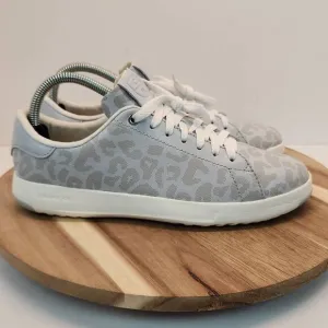 Cole Haan GrandPro Arctic Ice Leopard Print Tennis Sneakers Women's Size 8.5 B