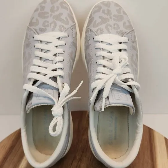 Cole Haan GrandPro Arctic Ice Leopard Print Tennis Sneakers Women's Size 8.5 B